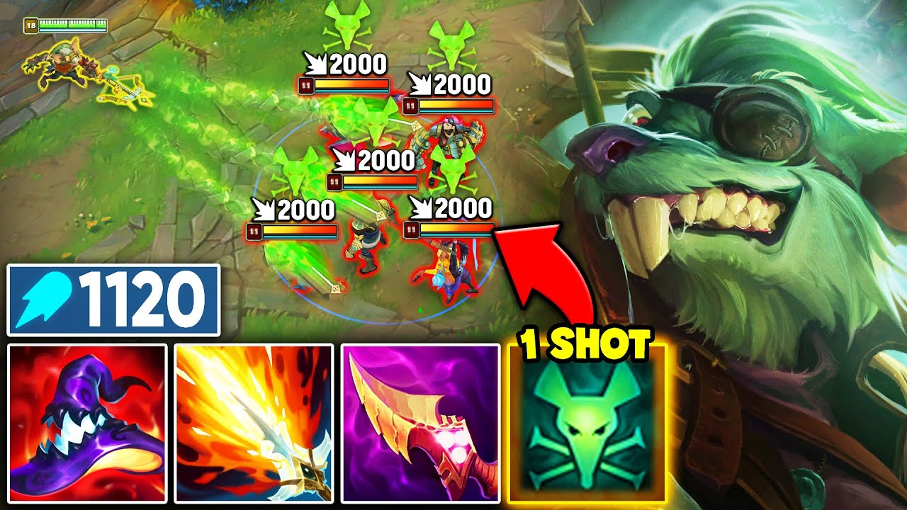 When Twitch has 1120 AP his passive burns your entire health bar (THIS IS NOT BALANCED)
