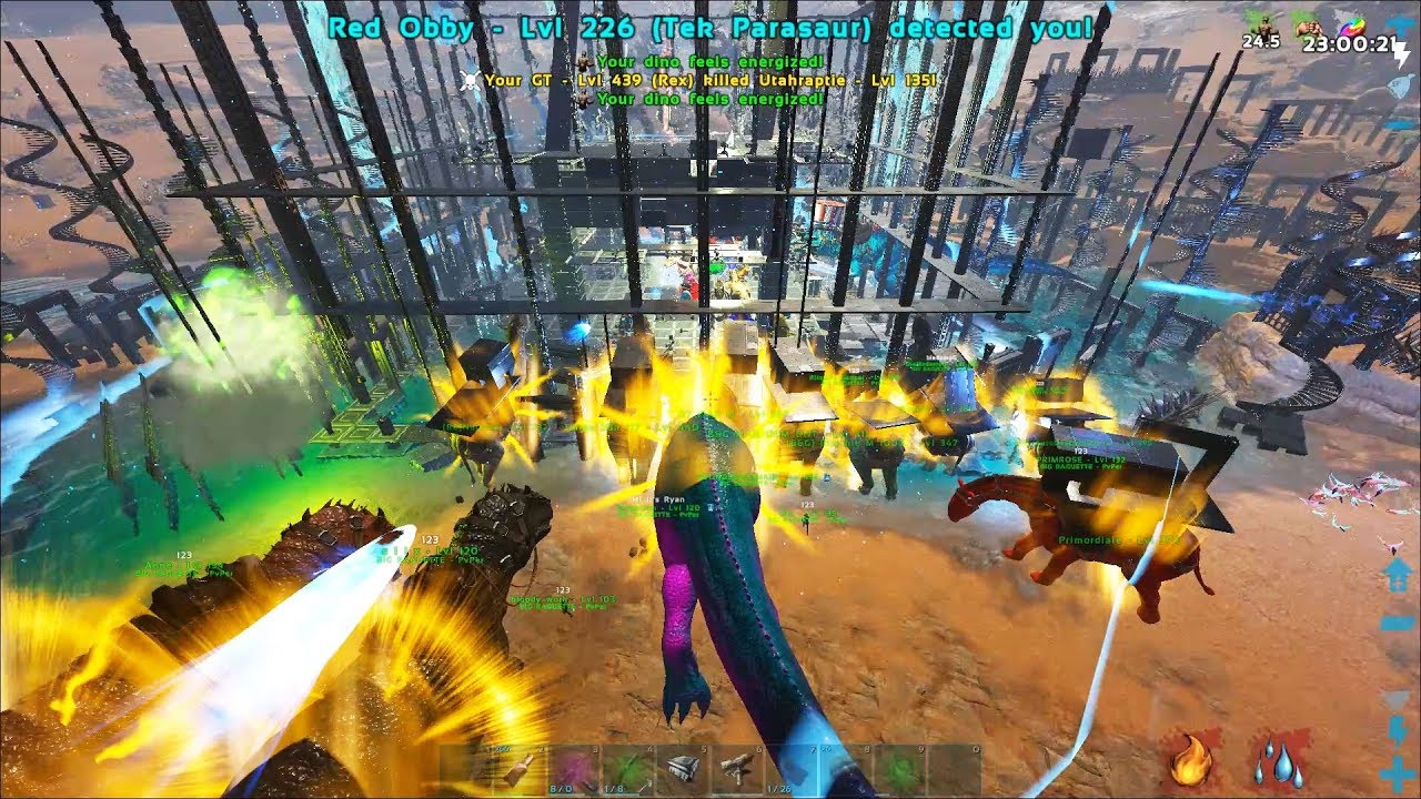 ALMOST WIPING BLDX H53 RED OBELISK - Ark Official PvP