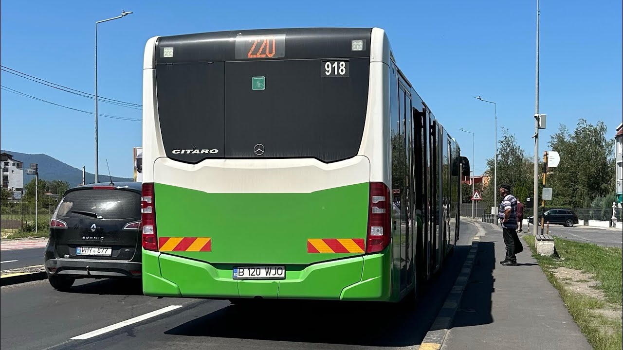 Brașov și Ghimbav 🚌 Călătorie cu autobuzul Mercedes Benz Citaro #918 pe linia 220