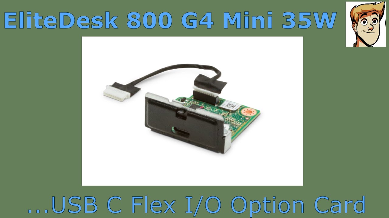 USB C Flex IO Option Card 3TK79AA for the HP EliteDesk 800 G4 Mini 35W
