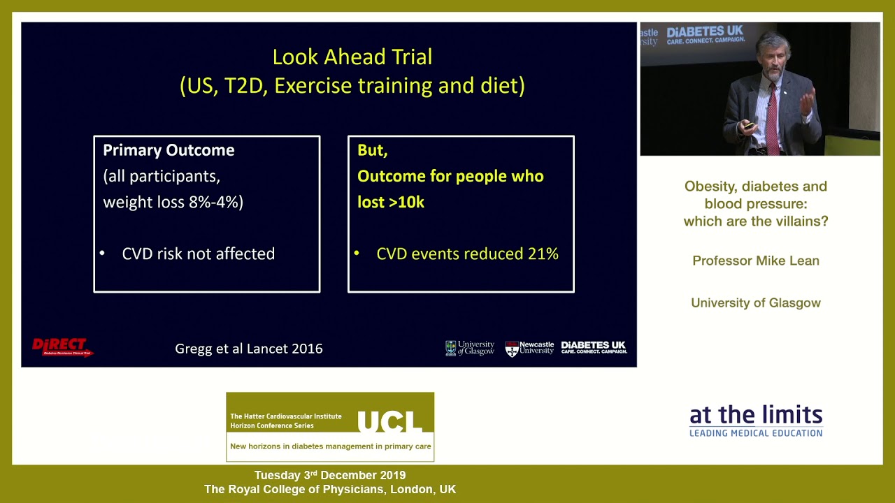 Professor Mike Lean - Obesity, diabetes and blood pressure: which are the villains?