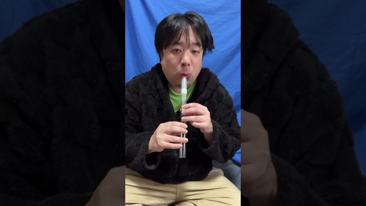 アクリルケーナC管とF管とG管ミニの音出し練習