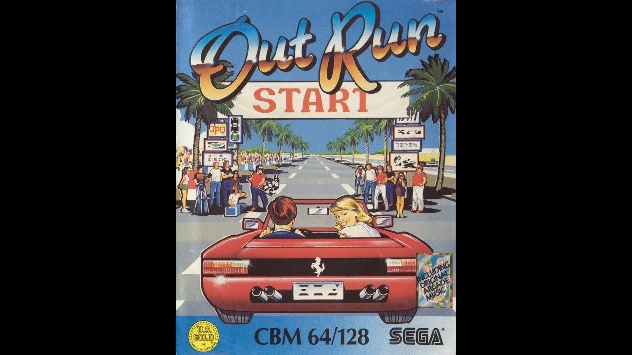 Out Run (1988) - Commodore 64 Cassette C64 (Full Loading & Gameplay)