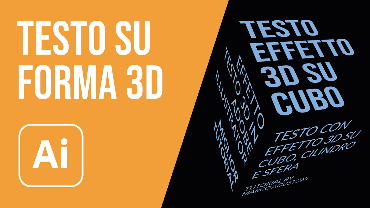 Come inserire un testo su una forma 3D con Illustrator