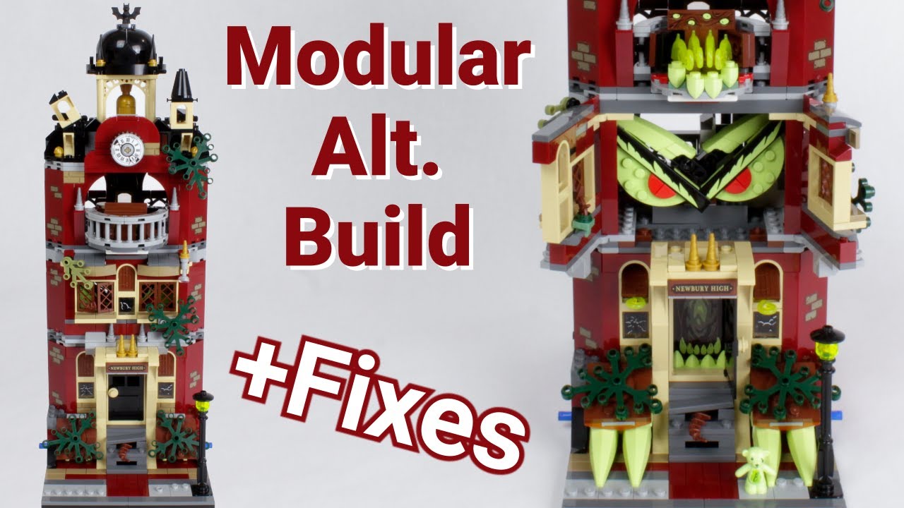 Lego Haunted High School Alternate Build Review & Improvements // Will It Modular?