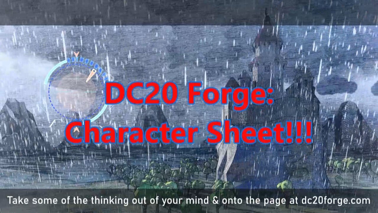 DC20 Forge: Character Sheet, the Spell Blade!!!