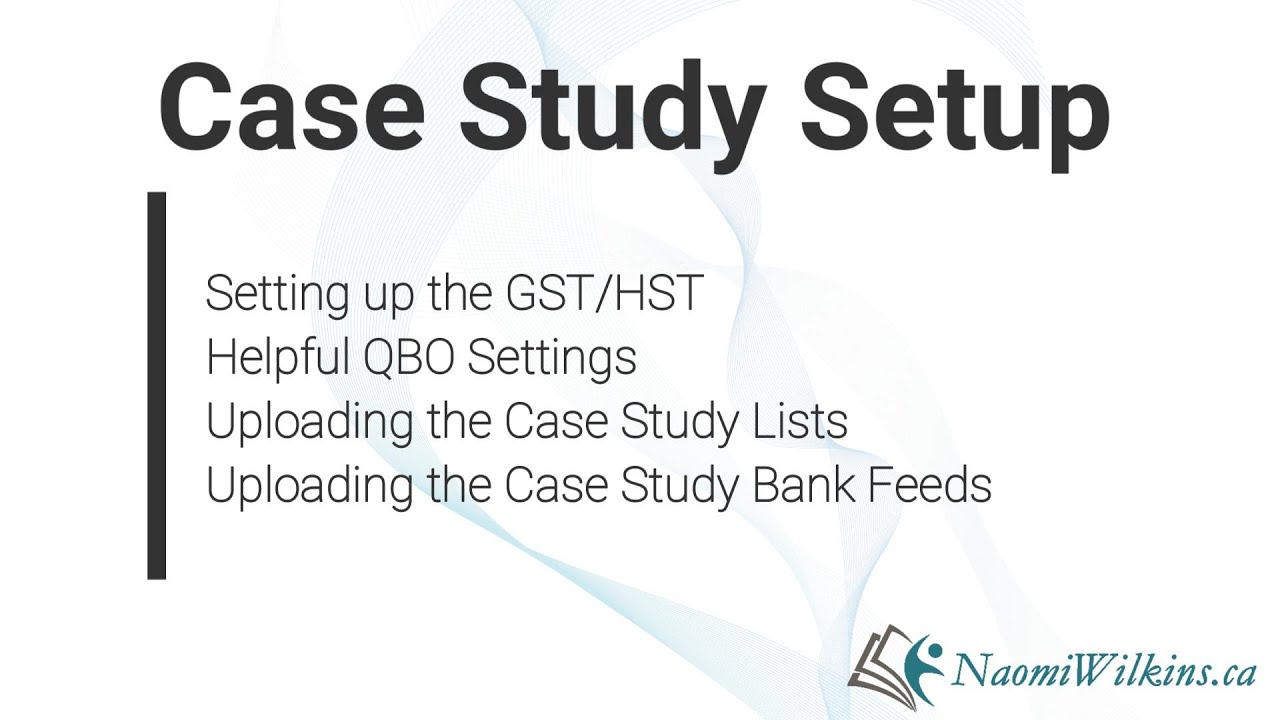 How to set up the Case Study QBO account