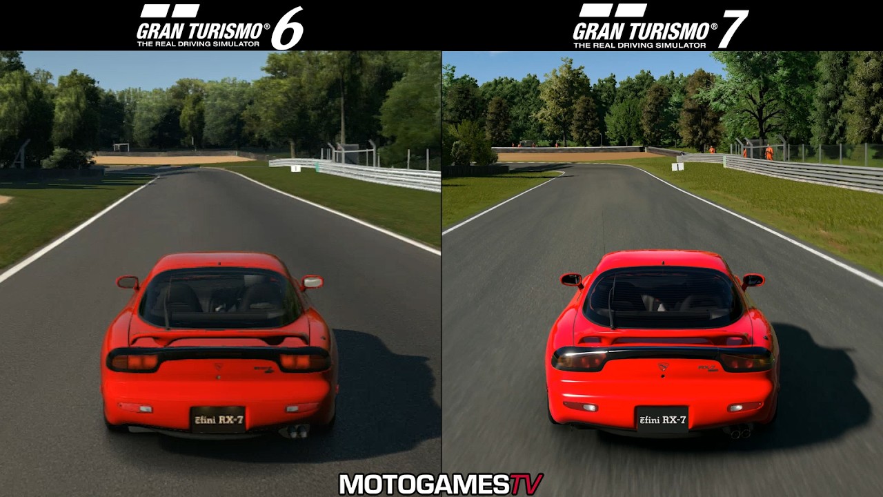 Gran Turismo 6 vs Gran Turismo 7 - Mazda ɛ̃fini RX-7 Type R (FD) at Brands Hatch