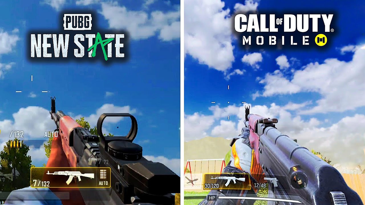 🔥 PUBG New State VS Call of Duty Mobile 🔥 Weapon Sound & Animation Comparison (Android/IOS)