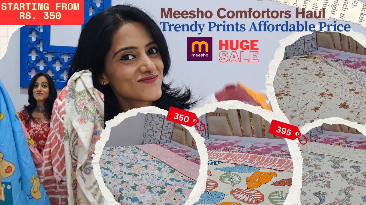 350rs. Reversible AC Comforter from Meesho 😱 Best for gifting Comforter Haul #meesho #meeshohaul