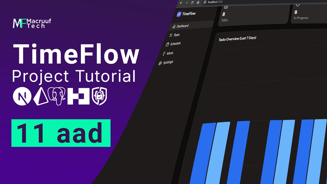 TimeFlow Project Tutorial  || nextjs prisma postgresql authverse and batter auth || 11aad  || 2025