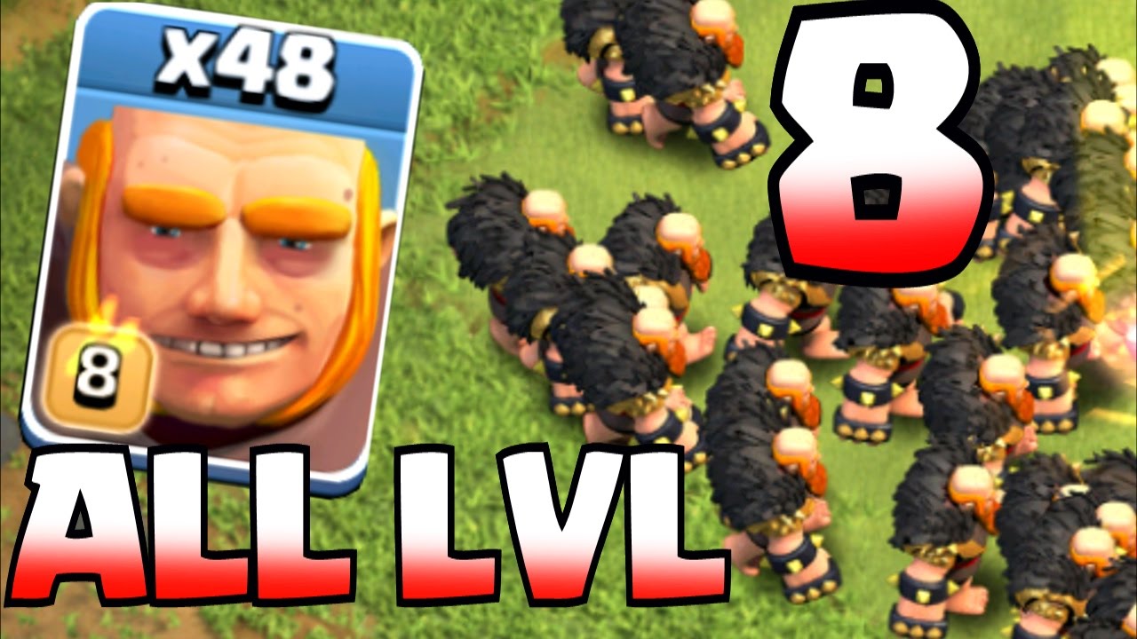 Clash Of Clans - ALL LVL8 GIANTS RAIDS (Only meat shield teams)