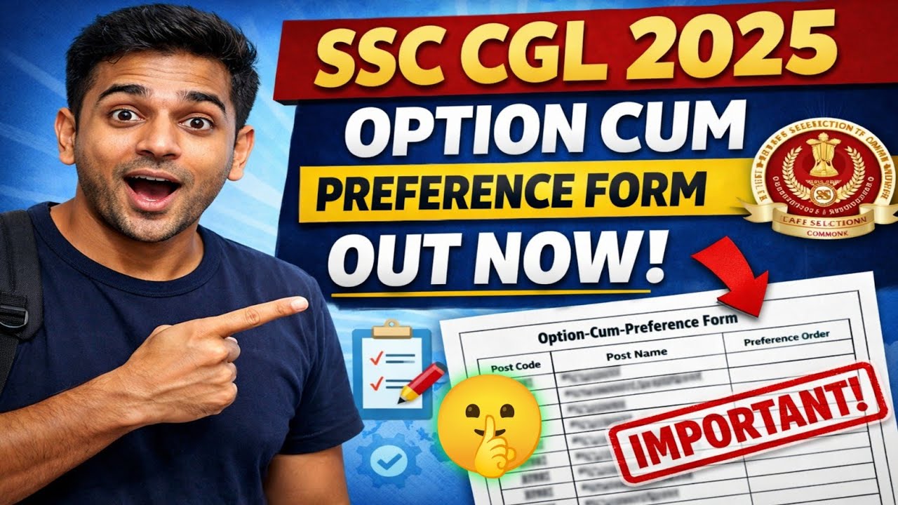 SSC CGL 2025 Option-cum-Preference for Out #ssc #ssccgl #govtjobs #shorts 