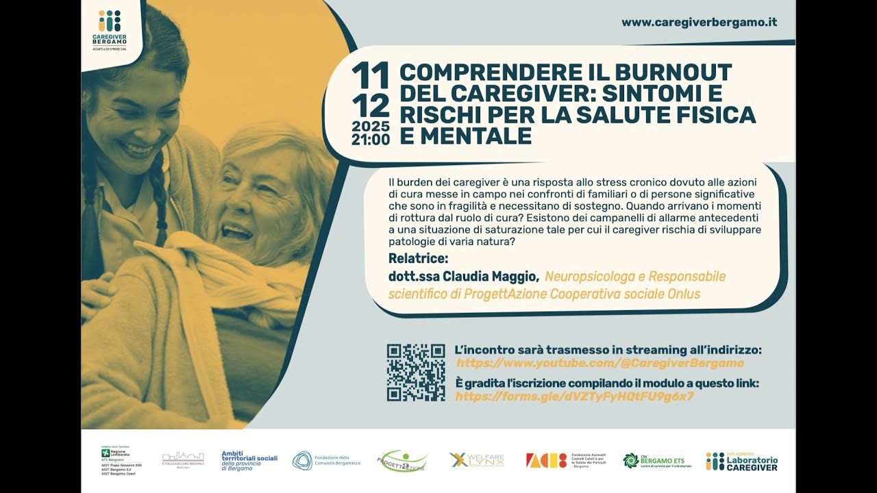 Webinar: «Comprendere il burnout del caregiver: sintomi e rischi per la salute fisica e mentale»