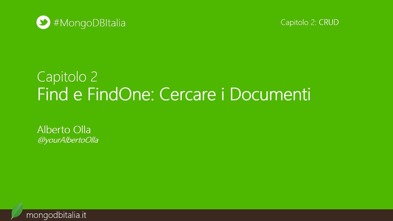 Find e FindOne: Cercare i Documenti - Corso base di MongoDB