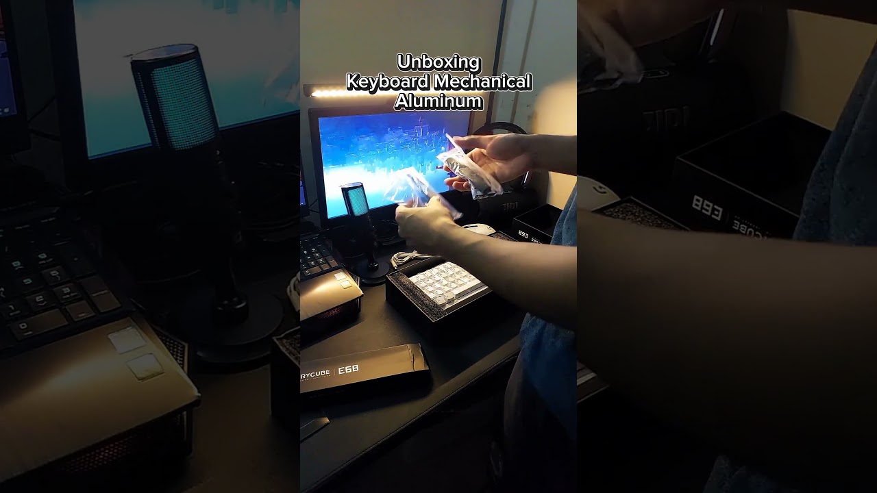 Unboxing Keyboard Mechanical Furycube e68 #keyboardmechanical #ferycube #e68 #ambrosiusevan #shorts