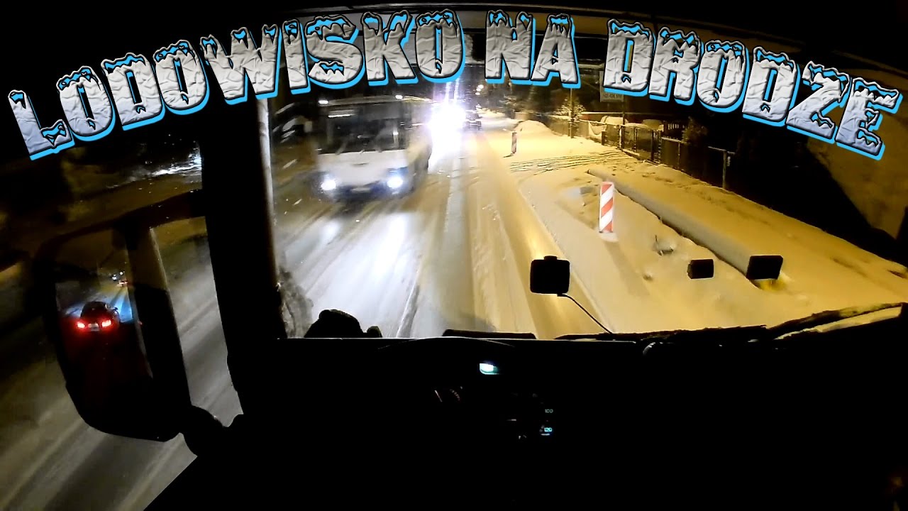Zimowa jazda tirem [5/5] Lodowisko na wyjeździe z Częstochowy | KrychuTIR™