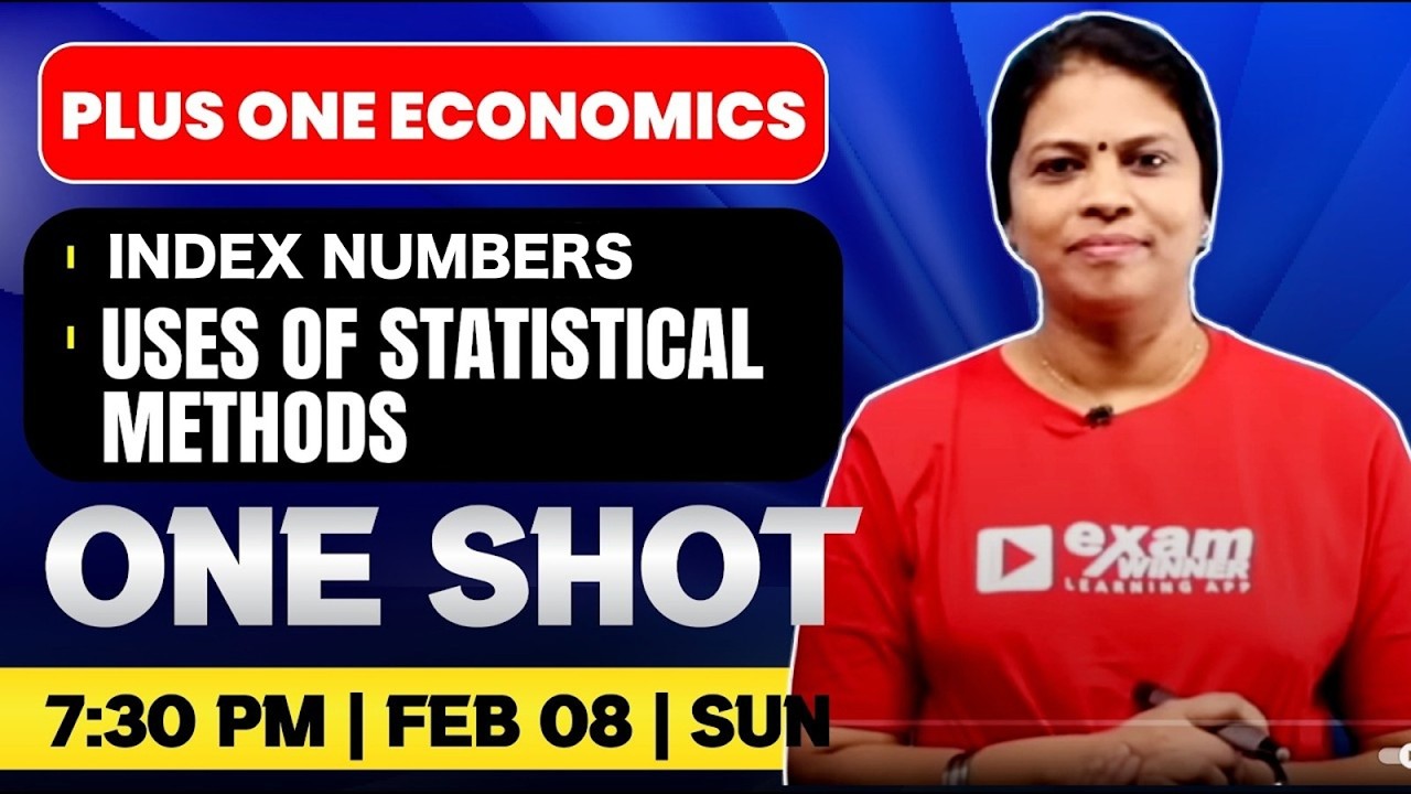 Plus One Economics | Index Numbers | Uses of Statistical Methods | Full Chapter | Exam Winner