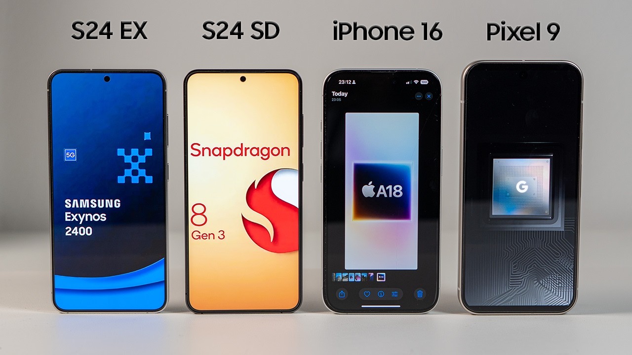 Pixel 9 против iPhone 16 против Galaxy S24: аккумулятор | Exynos против Snapdragon против A18 про...