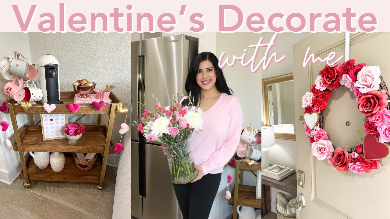 VALENTINE'S DECORATE WITH ME |  Valentine's Decor Ideas 2024 | Simple Valentine's Decorating