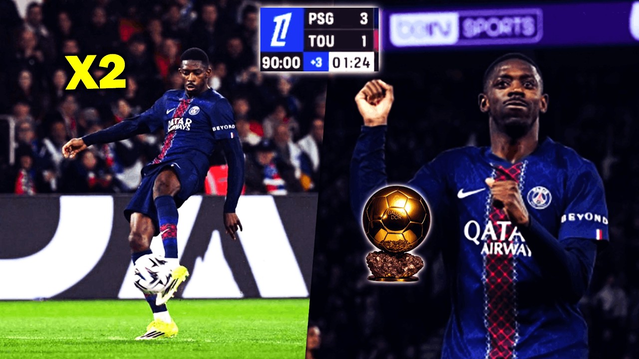 LE BUT DINGUE DE DEMB&Eacute;L&Eacute; EN REPRISE DE VOL&Eacute;E... PSG 3-1 TOULOUSE : BALLON D'OR ! (bonus)