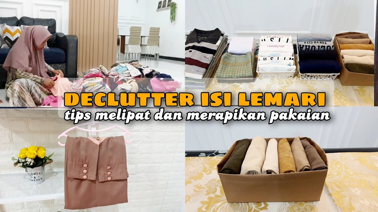 BONGKAR SEMUA⁉️DECLUTTERING SELURUH ISI LEMARI ‼️Tips Melipat Dan Merapikan Baju@Zulaikhapratiwy