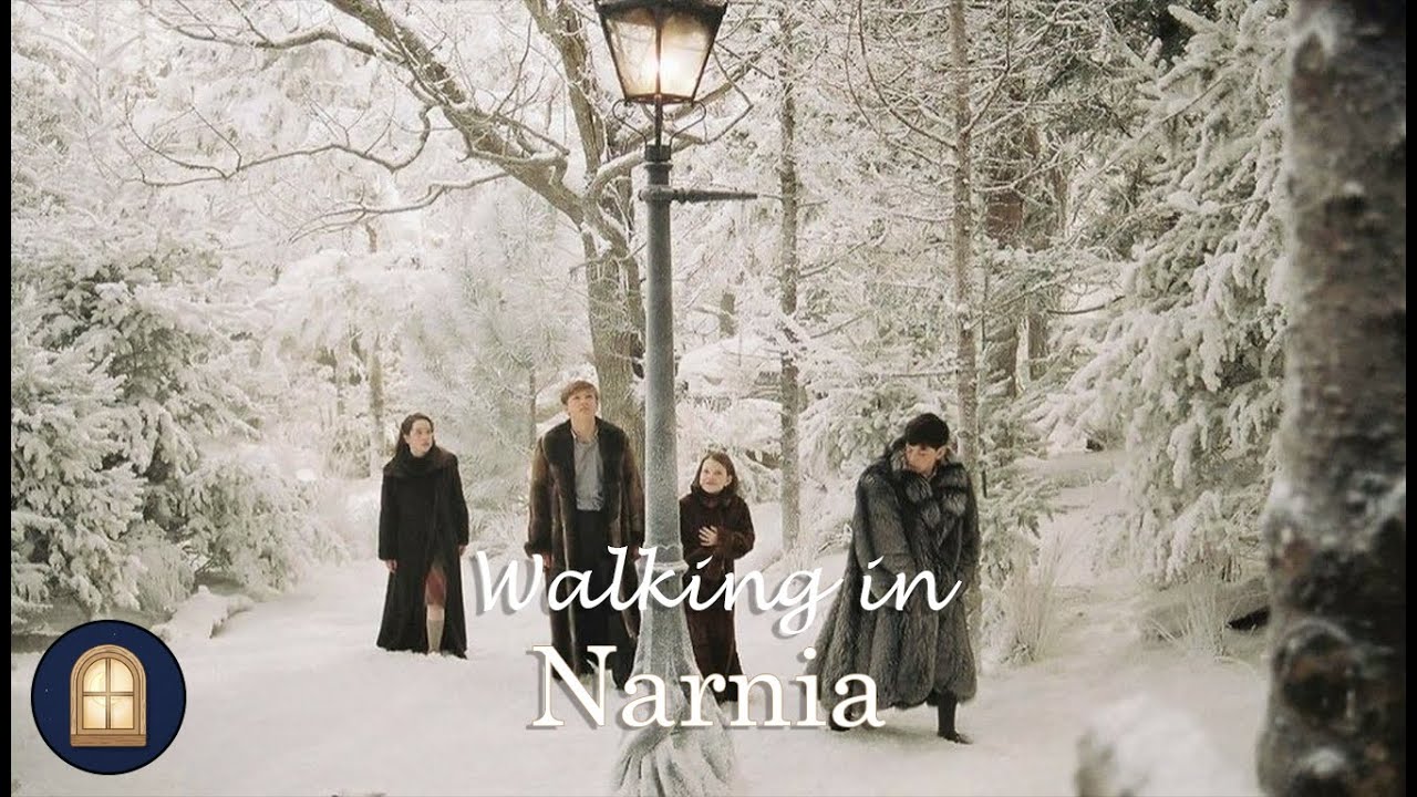 A calm walk through snowy Narnia | Winter Piano & Footstep Sounds