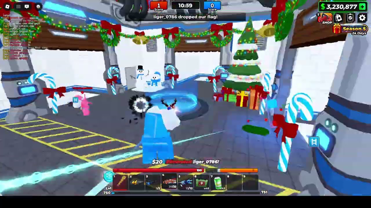 Flag Wars! - Red-Nose Railgun and Glacier Cannon gameplay