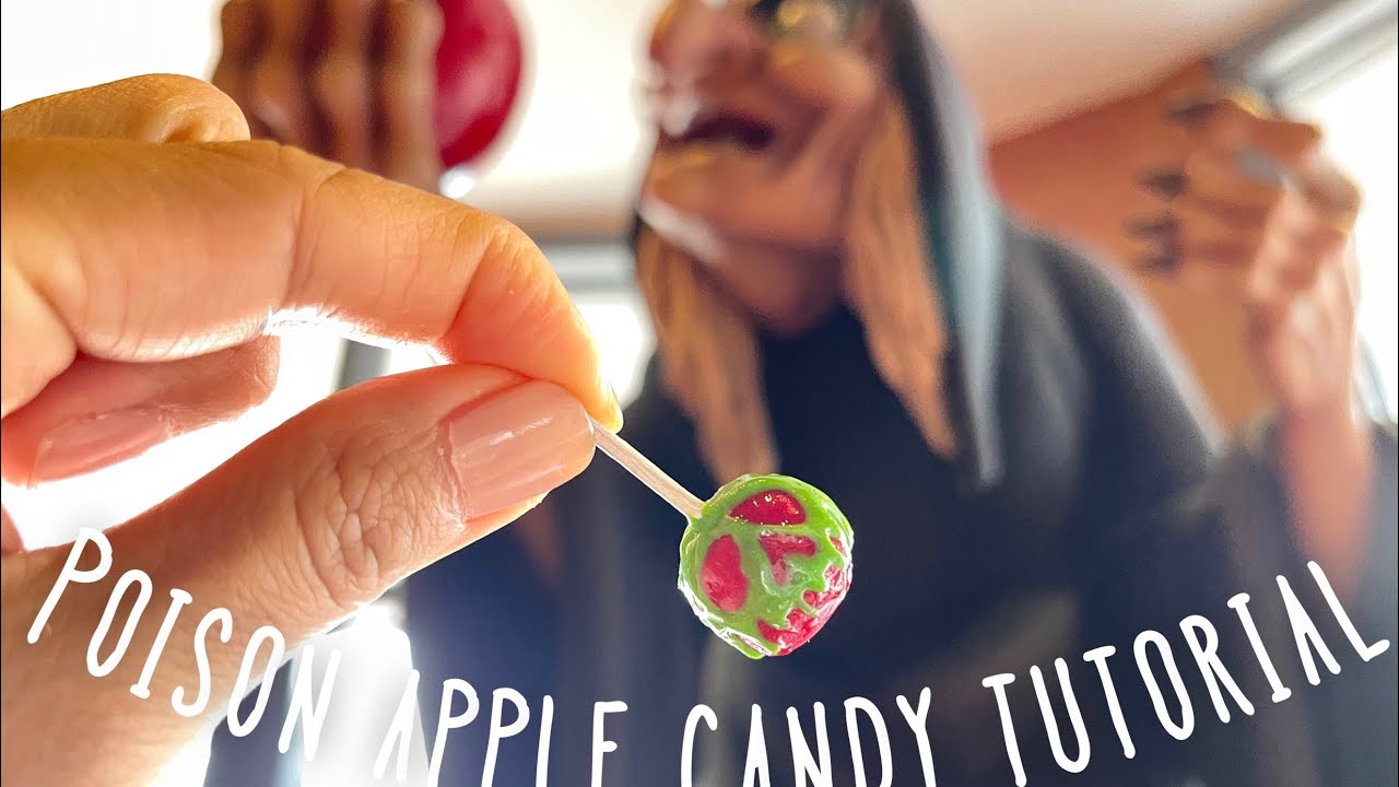 How to make a Miniature Poison Apple Candy tutorial by Minnie Kitchen