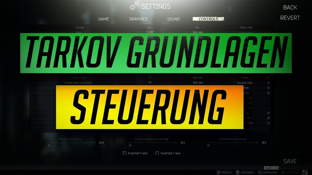 Die Steuerung - Tarkov Grundkurs Teil 1 - Escape from Tarkov Tipps Deutsch