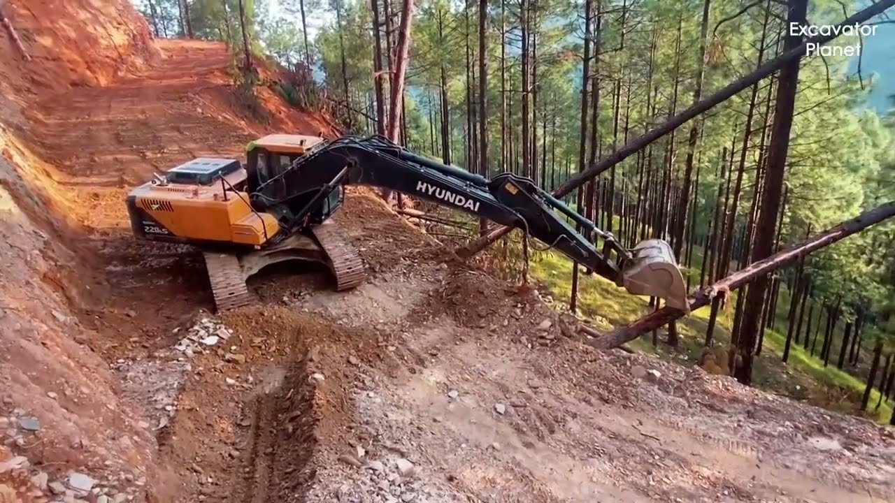 Excavator Carves Breathtaking Mountain Trail | Excavator Planet