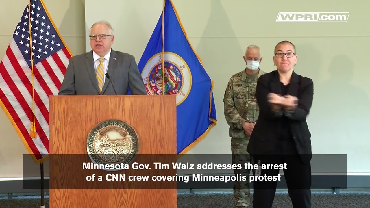 VIDEO NOW: Minnesota Gov. Tim Walz addresses the arrest of a CNN crew covering protest