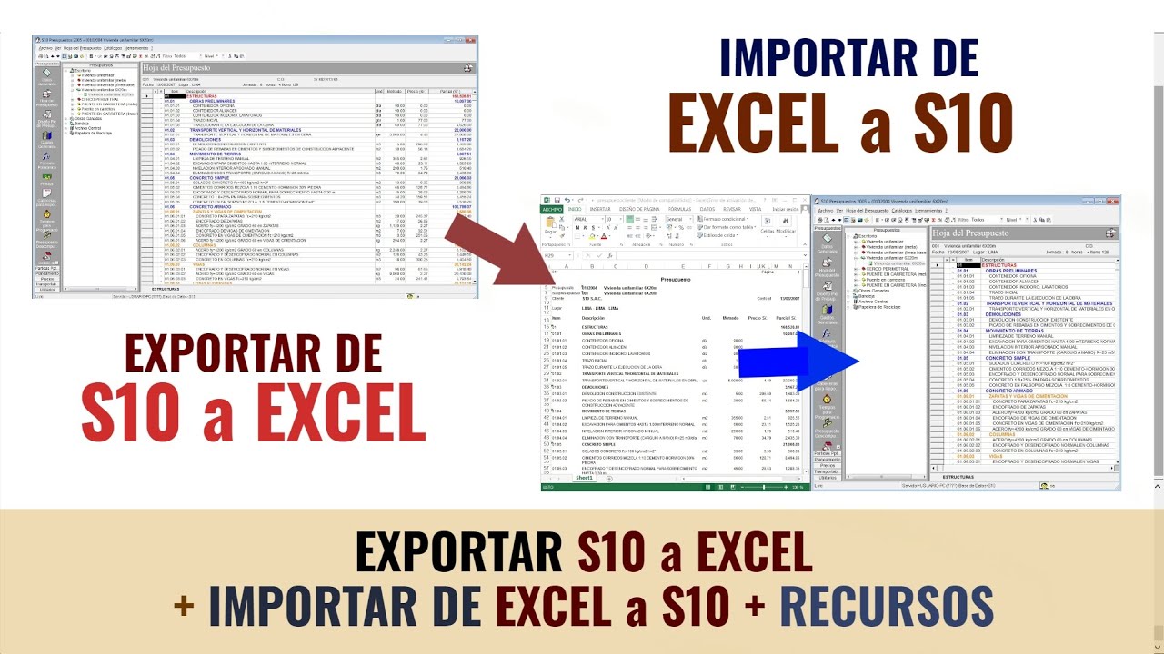 Como EXPORTAR de S10 a EXCEL e IMPORTAR DE EXCEL A S10