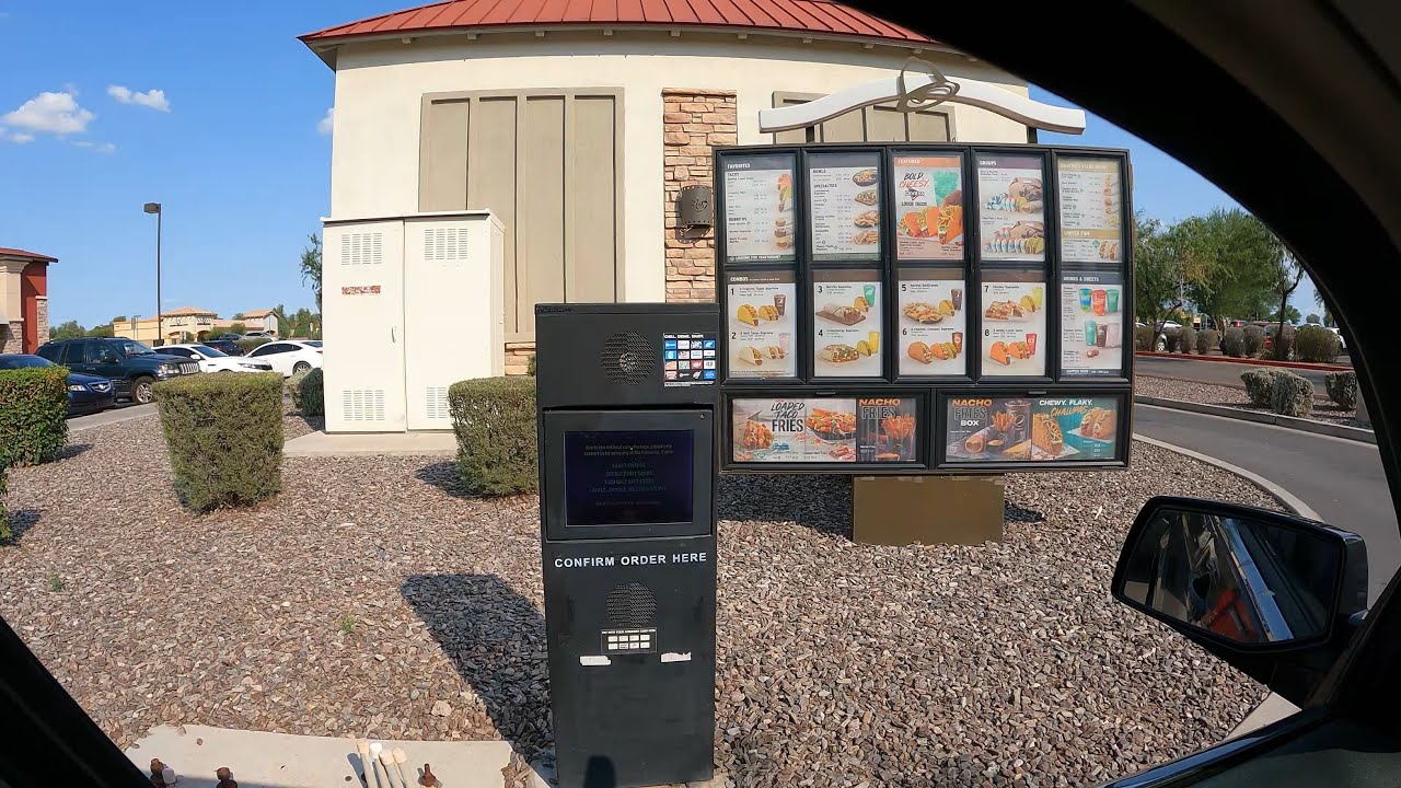 Taco Bell Drive-Thru, Free Tea & Spicy Potato Soft Taco, 20980 N John Wayne Pkwy, Maricopa, AZ, NGH