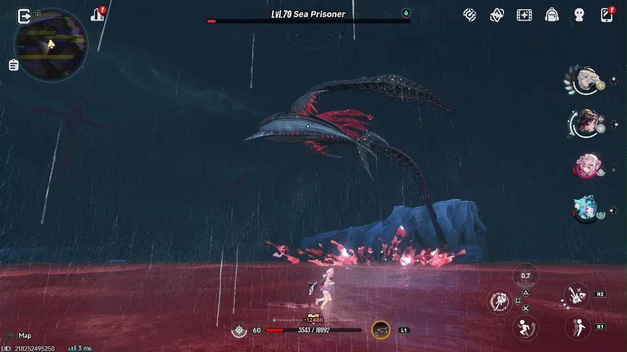 NTE sea prisoner boss fight. HD
