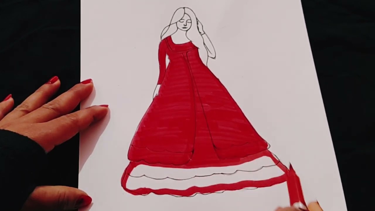 Girl simple drawing please like and💗💗👍👍 subscribe▶️▶️#youtube #simpledrawing #drawingideas 