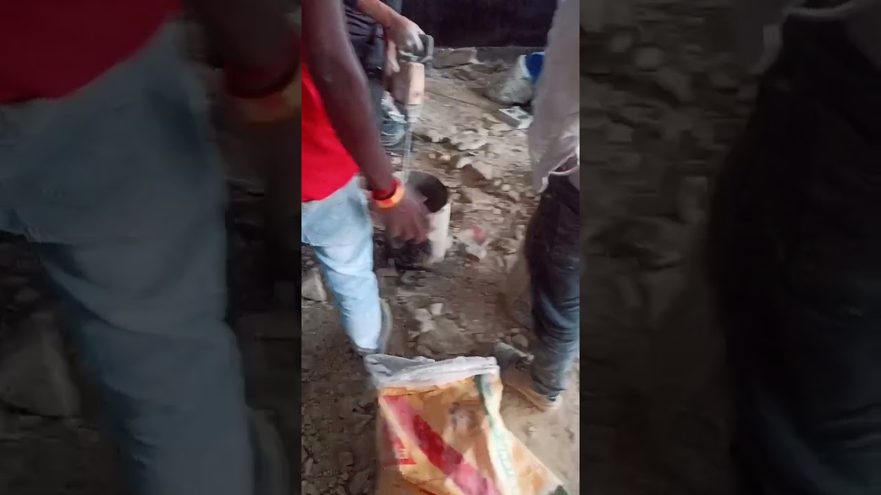 Grouting Mix is prepared for filling in Pockets of different machines| #Tps #Shorts #construction