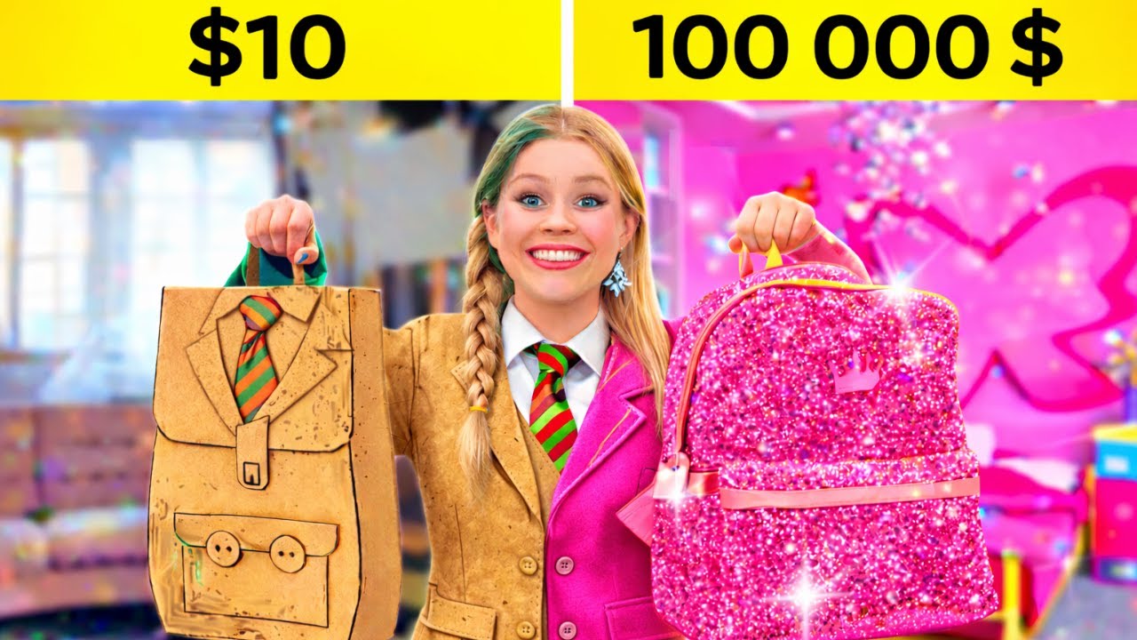 GADGETS PARA ESTUDIANTES CAROS vs BARATOS! Trucos DIY Imprescindibles Para Padres Por 123 GO! GOLD