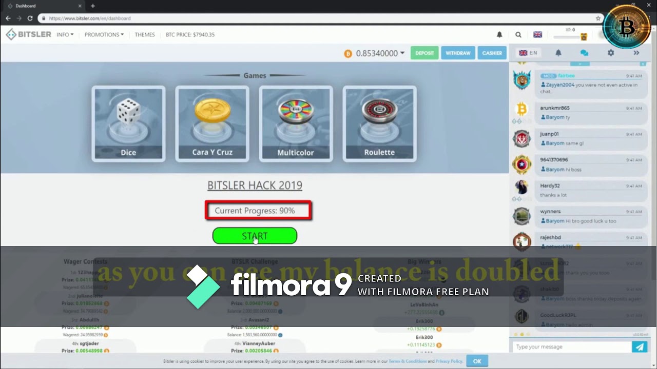 Bitsler Hack 1 7 BTC  New Script  2019   Free Download   Bitcoin Earnings