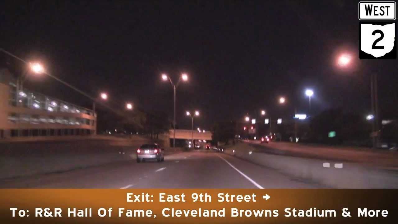 Suburbs to City at Night: Cleveland, OH