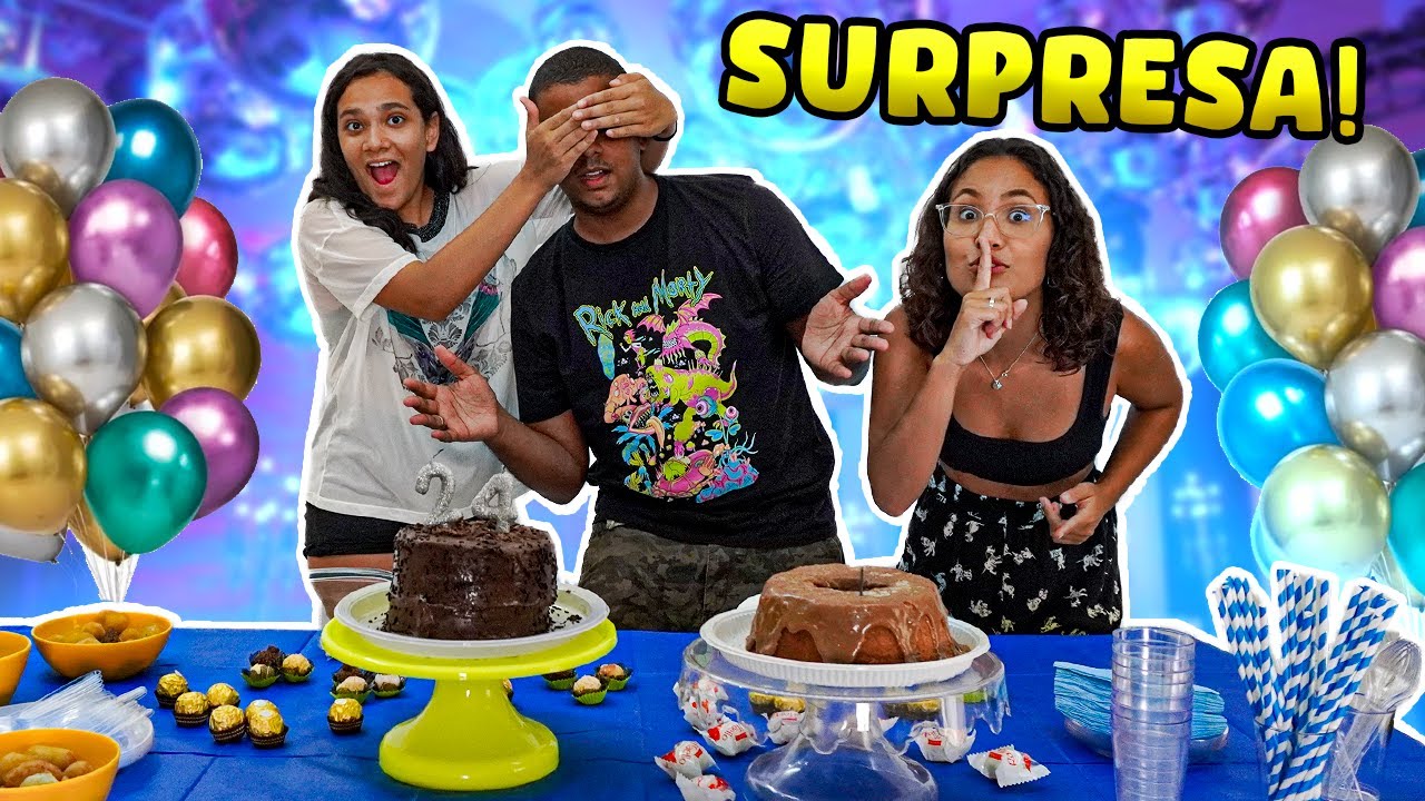 FIZ UMA FESTA SURPRESA PARA O MEU PRIMO - ELE NÃO ESPERAVA! - JULIANA BALTAR