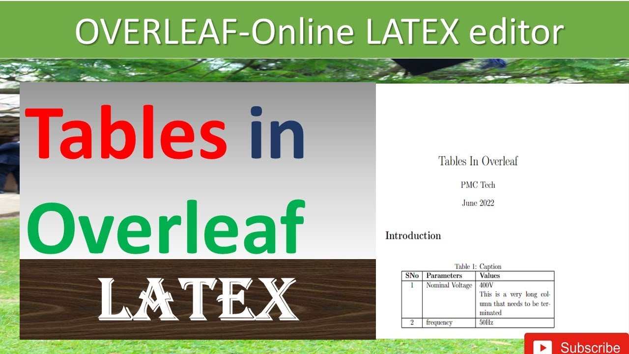 How to insert tables in overleaf l Add tables in Latex.