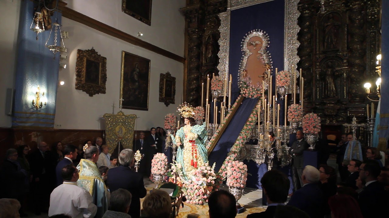 Triunfal subida de la Inmaculada Concepción al Altar de su Parroquia. Castilleja de la Cuesta. 2019
