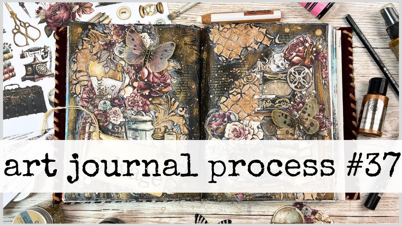 Art Journal with Me | 37 | Mixed Media / Using Patterned Papers | ms.paperlover 2023