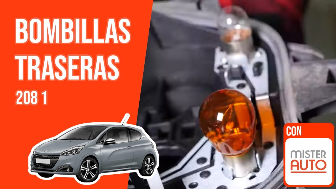 Cómo cambiar las bombillas traseras PEUGEOT 208 1 💡