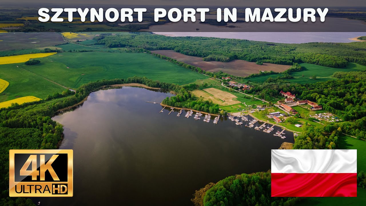 🇵🇱 Sztynort Port in Mazury by drone (4K 60fps UHD)