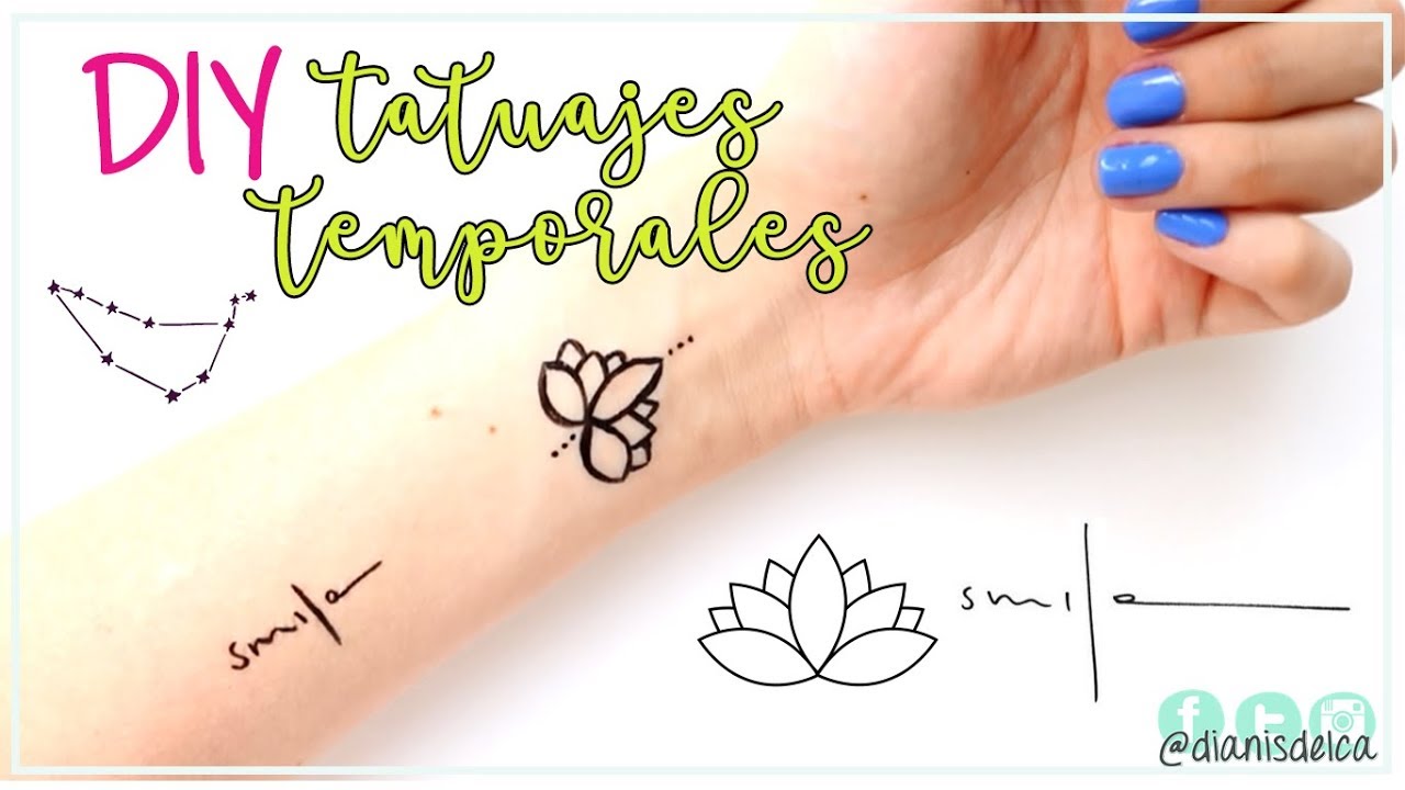 Como hacer TATUAJES TEMPORALES CASEROS