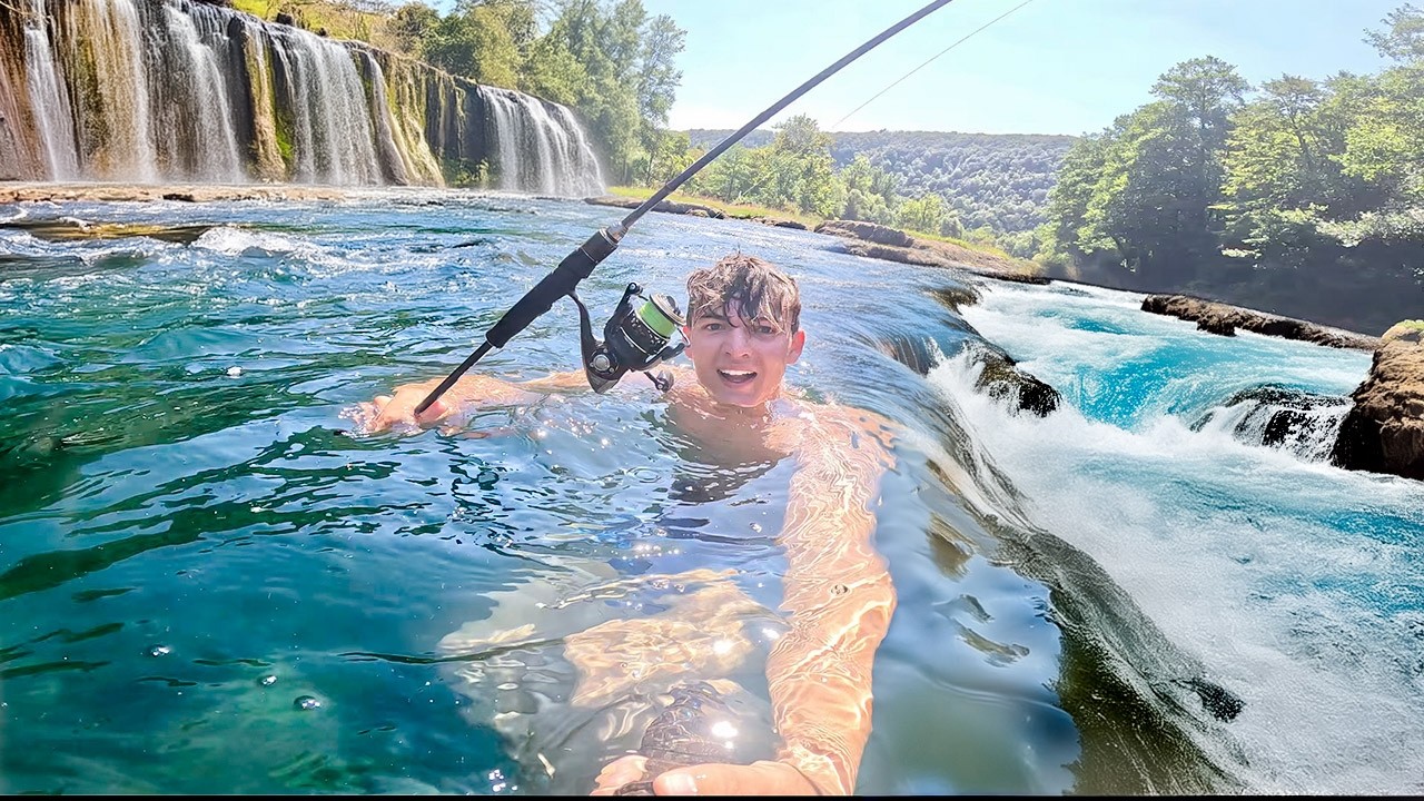 Angeln im reißenden Fluss!!(Lebensgefährlich🌊☠️)