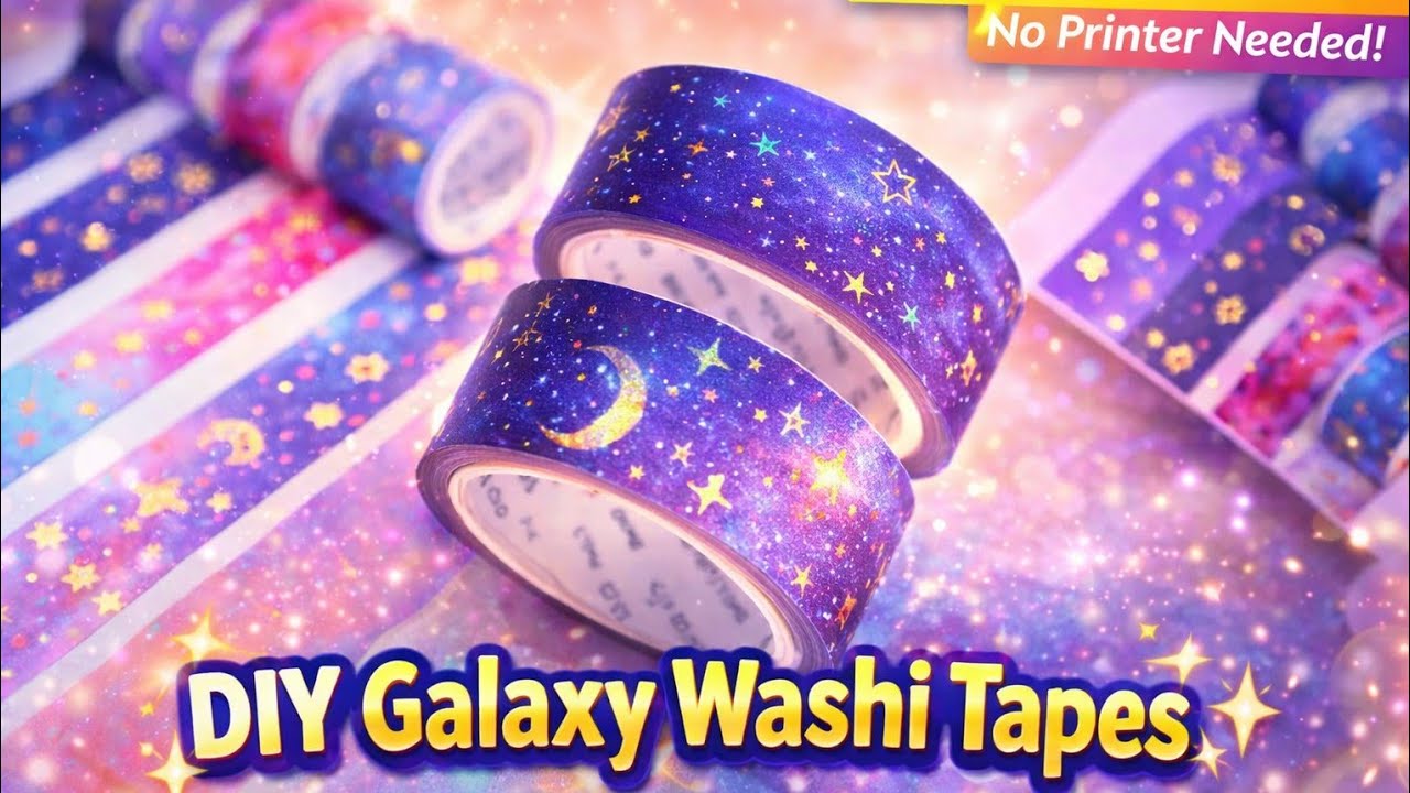 Galaxy Theme Washi Tape ✨ DIY Aesthetic Journal Decor Ideas