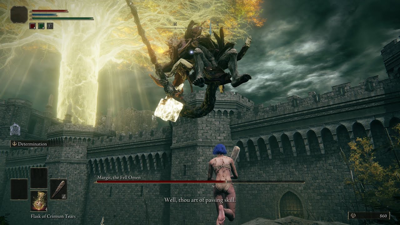 Margit, the Fell Omen - Lvl1 No Damage Solo Kill (No Guard, No Parry)